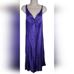 Vintage Vanity Fair Purple Midi Slip Dress - Size Large Petite
